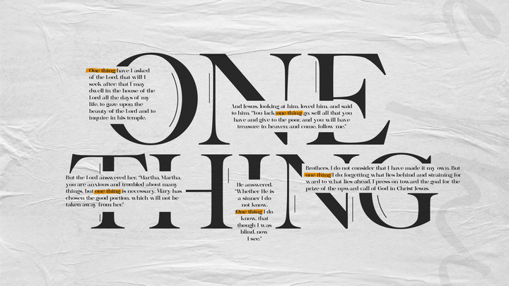 Featured image for “Sermon Notes | One Thing”